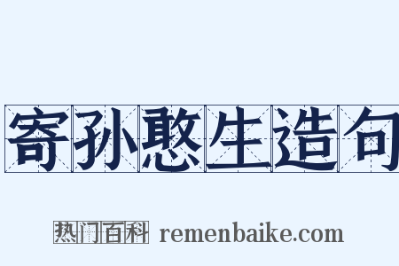 寄孙憨生造句是什么意思的图片